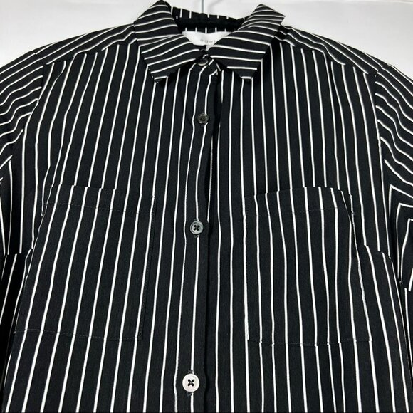 Adelyn Rae, Striped Shirt Maxi Dress. Black & white. Size: XS - NWT. - Picture 10 of 12